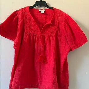 Calypso St. Barth Vibrant Red Blouse